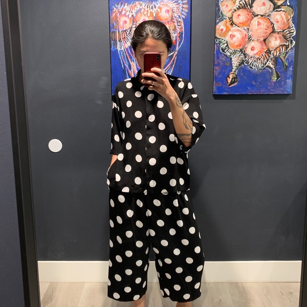 MONKI Black & White Polka Dots set / SOLD AS SET